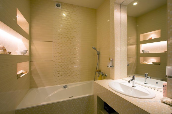 design of the bathroom in a modern style 