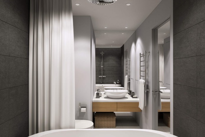 modern bathroom design 4.7 sq. m.