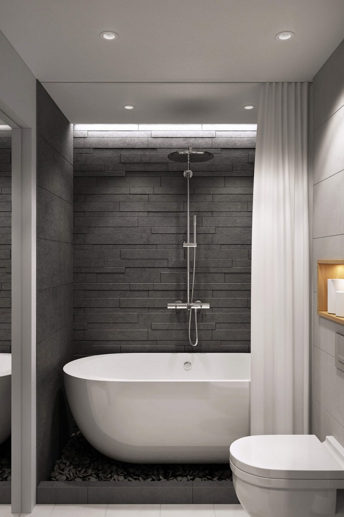 modern bathroom design 4.7 sq. m.