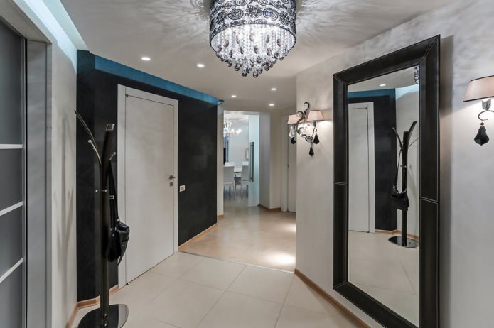chandelier in the hallway