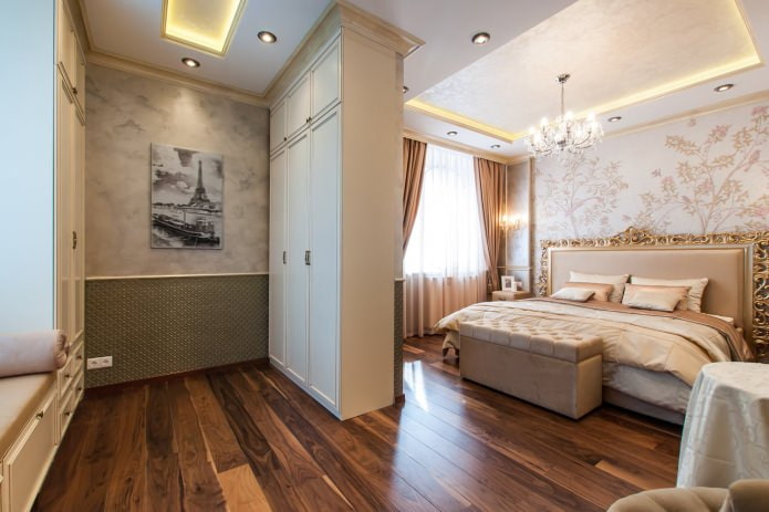 laminate in the bedroom interior