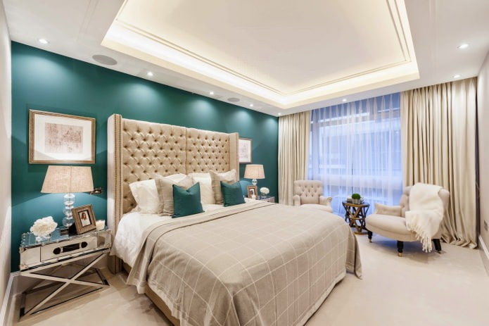 painting the walls in the bedroom turquoise