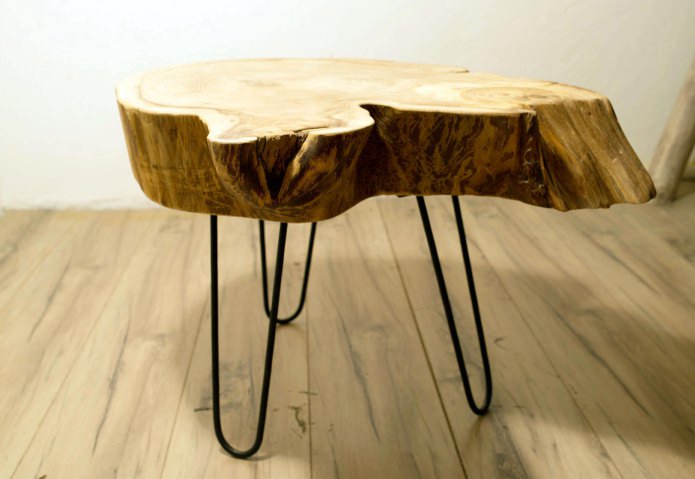 coffee table in eco-style