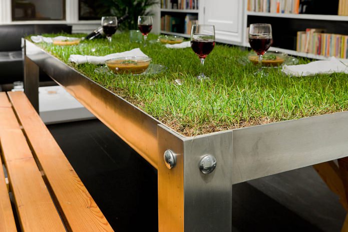 dining table in eco-style