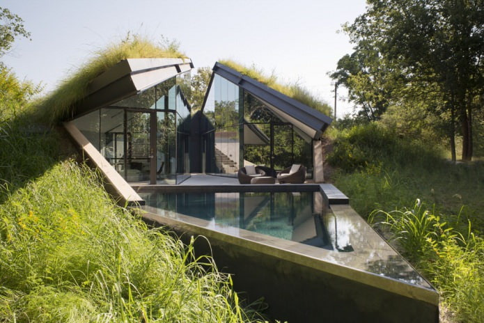 Modern houses in eco-style