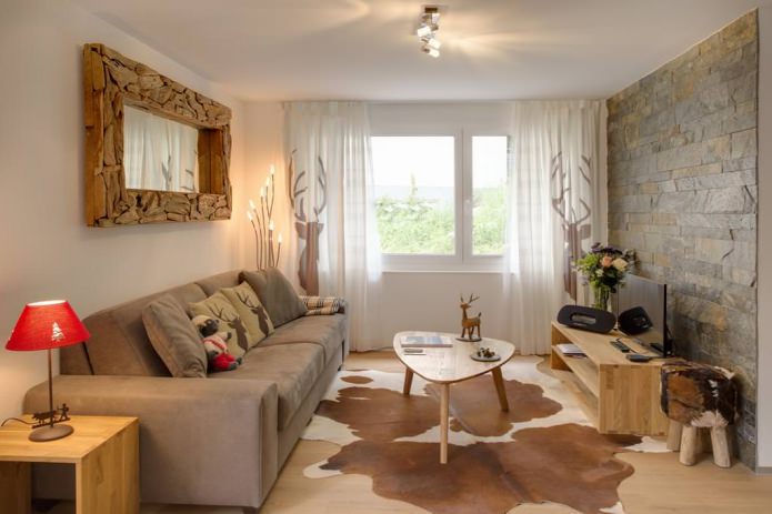 living room in eco-style