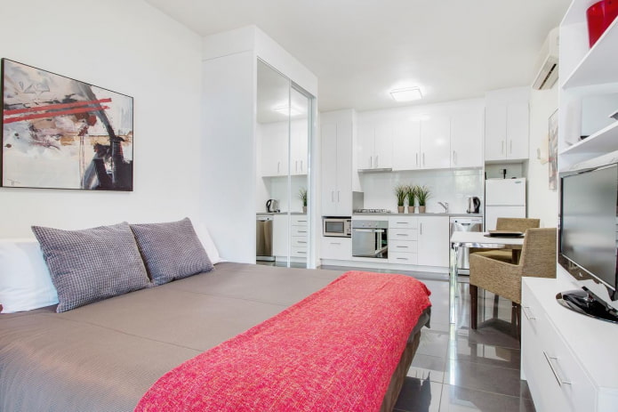 kitchen-bedroom interior design