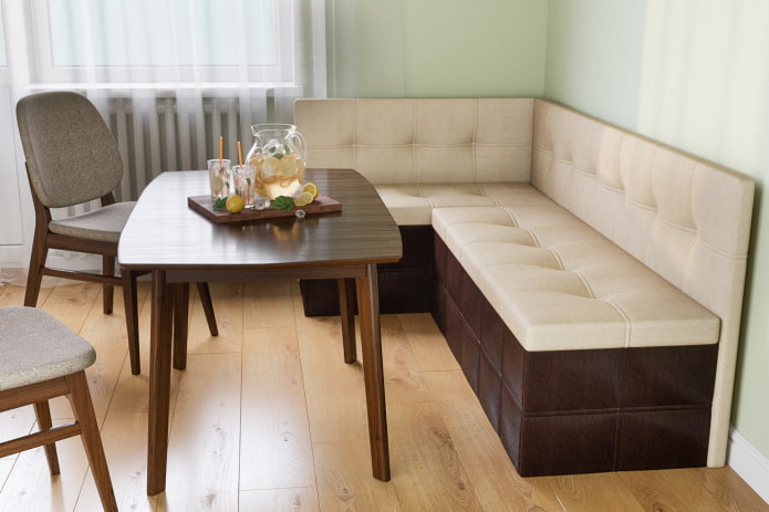 furniture corner in the kitchen interior