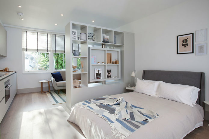 furniture in zoning kitchen-bedroom