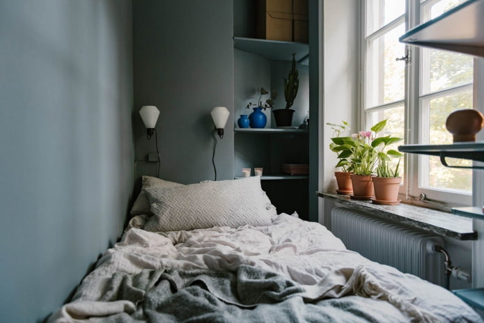 dark small bedroom
