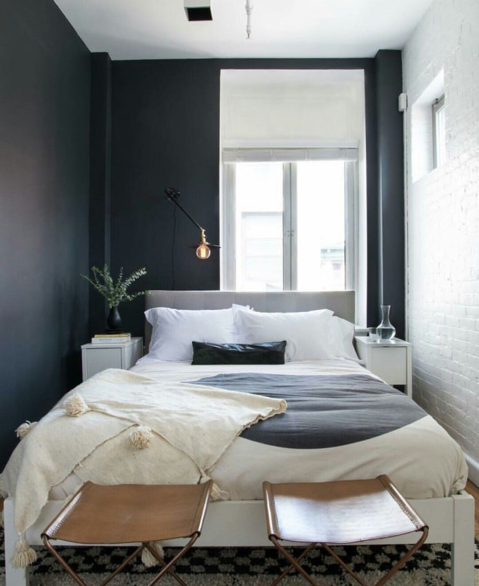 black color in the bedroom