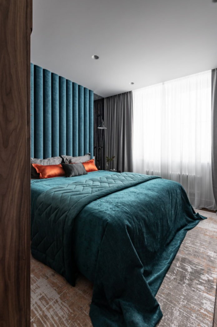 soft headboard to the ceiling