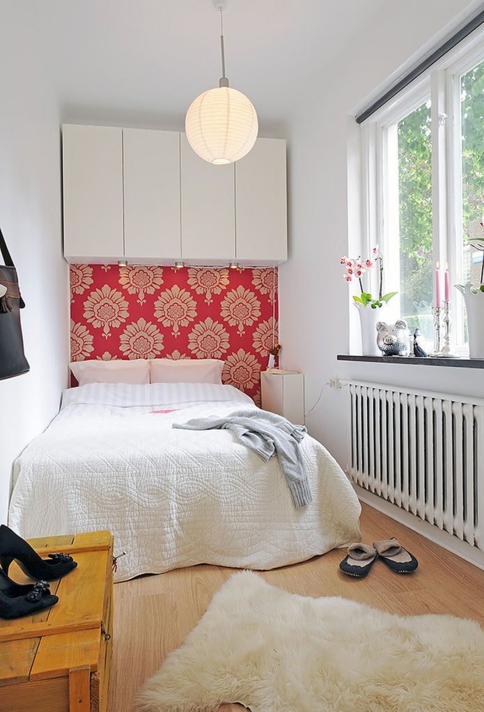 wardrobe above the bed