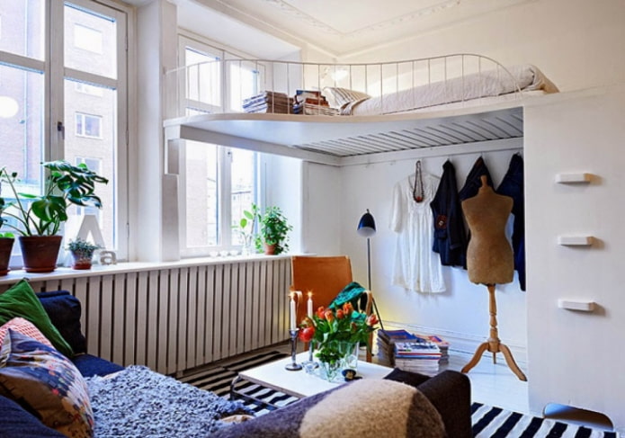 Sleeping area on the mezzanine