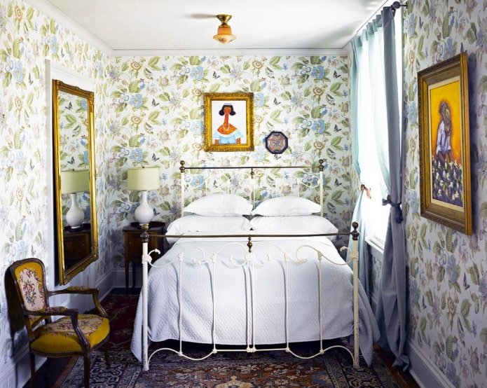 Interior of a small bedroom