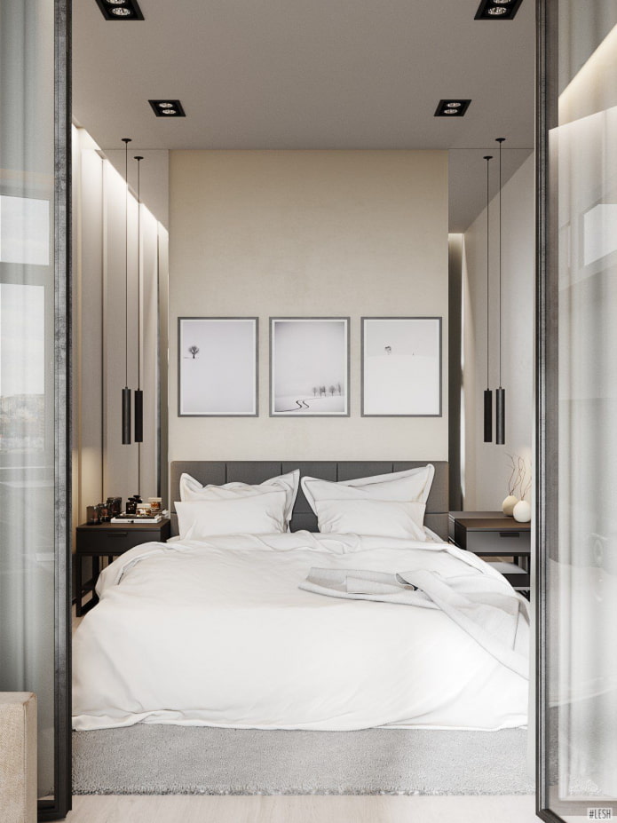 bedroom in a studio