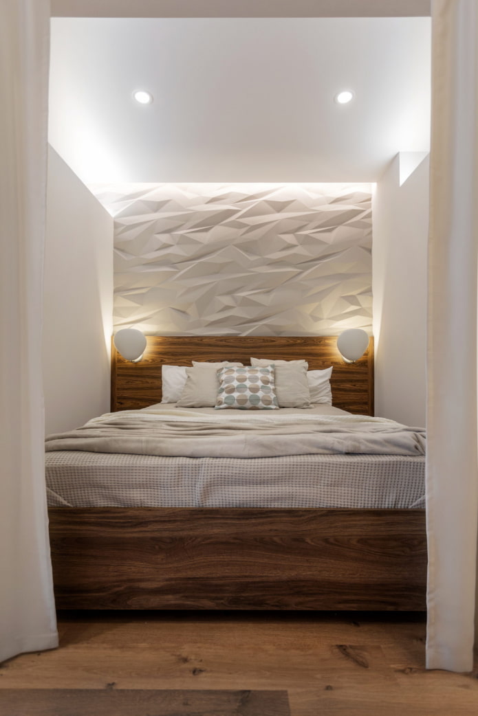 partitions between the bedroom and the living room