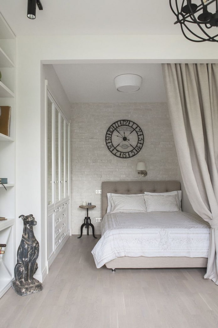 bedroom in light colors