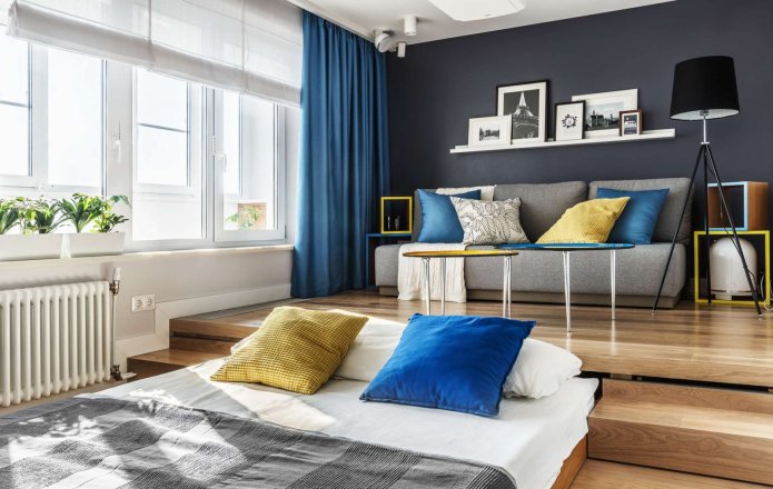 pull-out bed in the living room