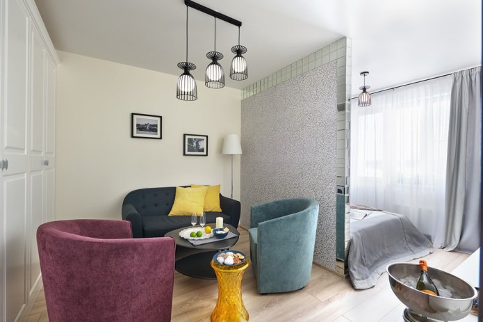 design of a combined bedroom-living room