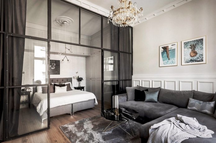 design of a combined bedroom-living room