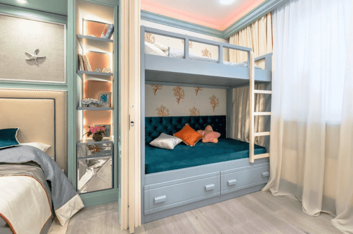 children's area in the interior of the parents' bedroom