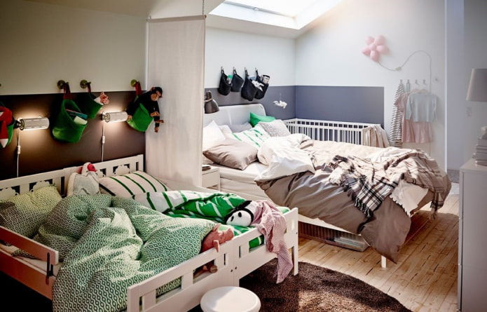 children's area in the interior of the parents' bedroom
