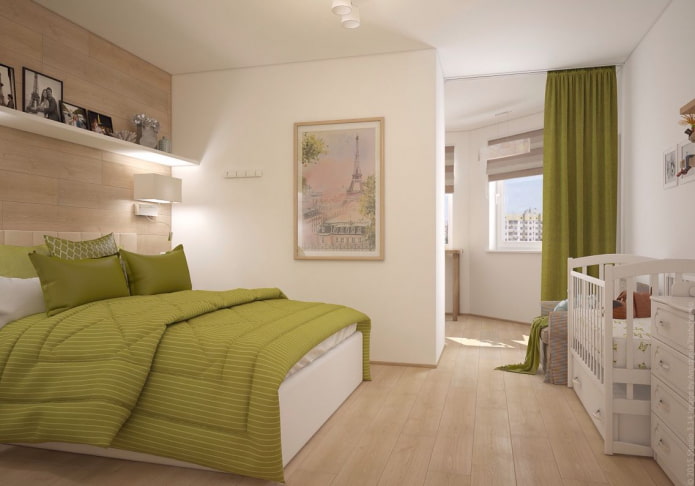 furniture arrangement in the bedroom and nursery