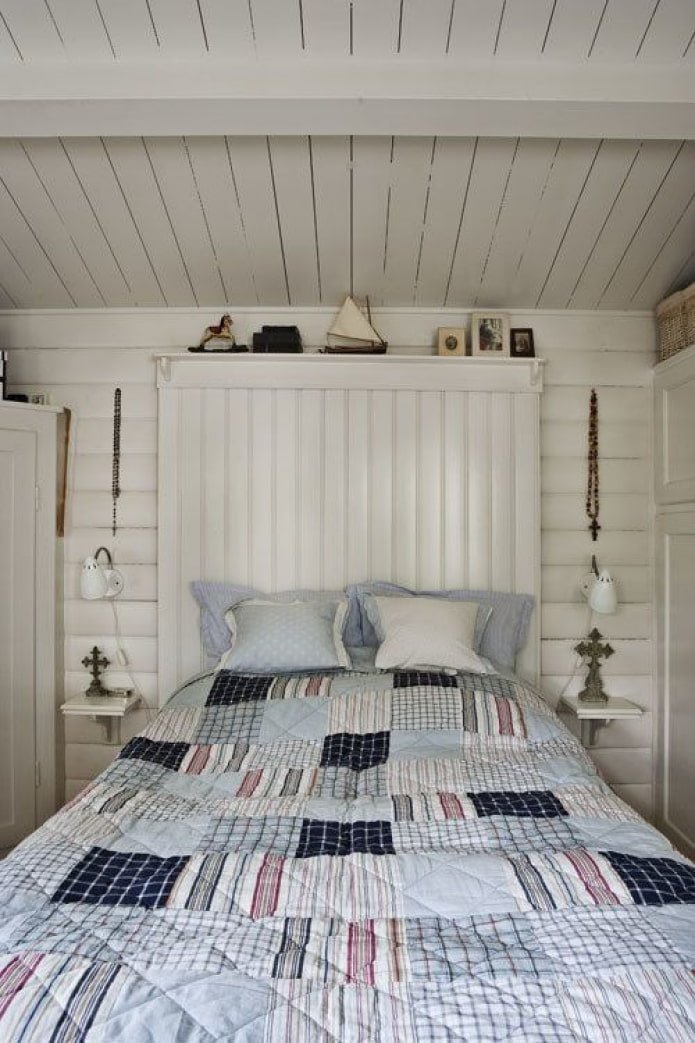 white wood in the bedroom