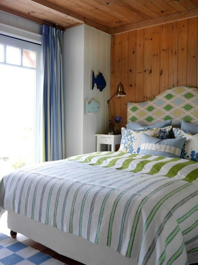 modern bed decoration in the country