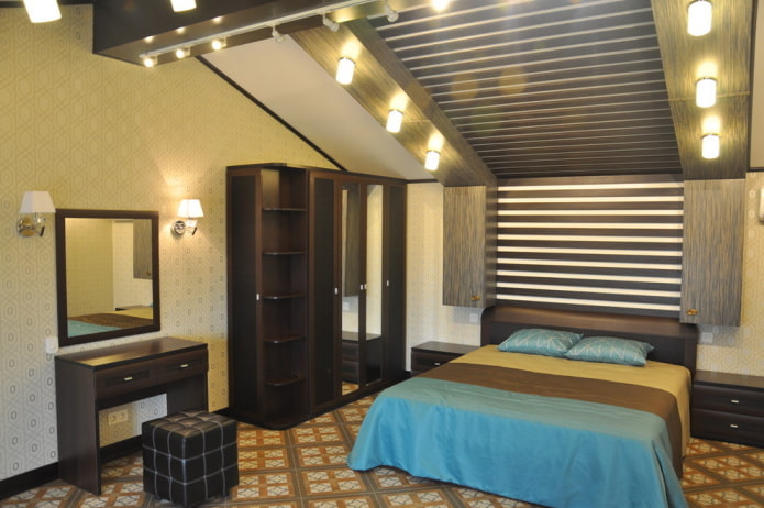 arrangement of an attic bedroom