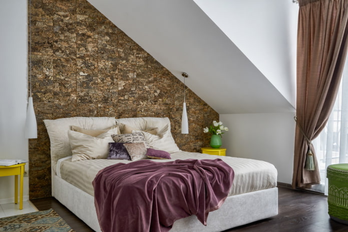 finishing of the attic bedroom