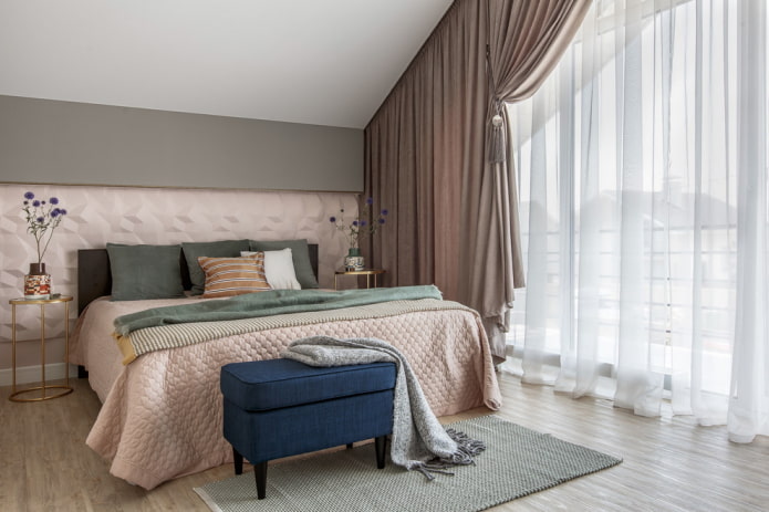 arrangement of an attic bedroom