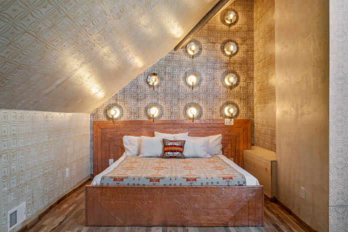 arrangement of an attic bedroom