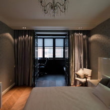 Modern bedroom design with a balcony-0