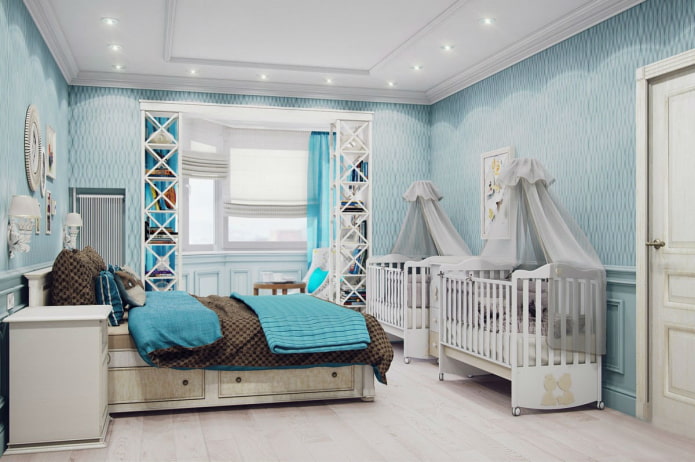 baby cot in the bedroom interior