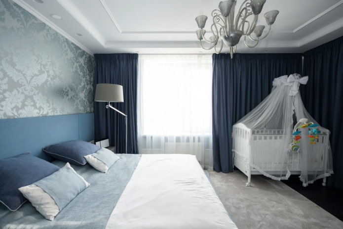 baby cot in the bedroom interior