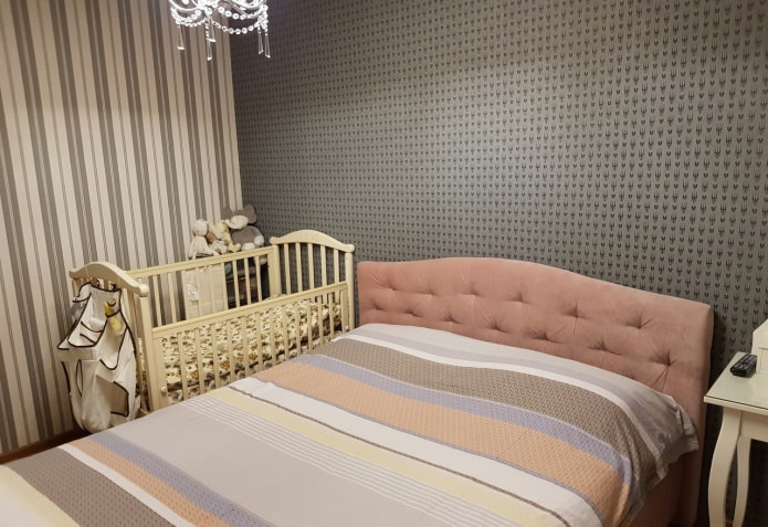baby cot in the bedroom interior