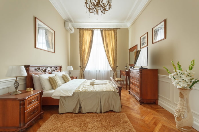 beige-brown bedroom interior