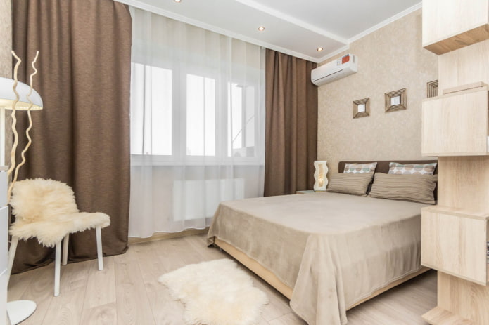 brown curtains