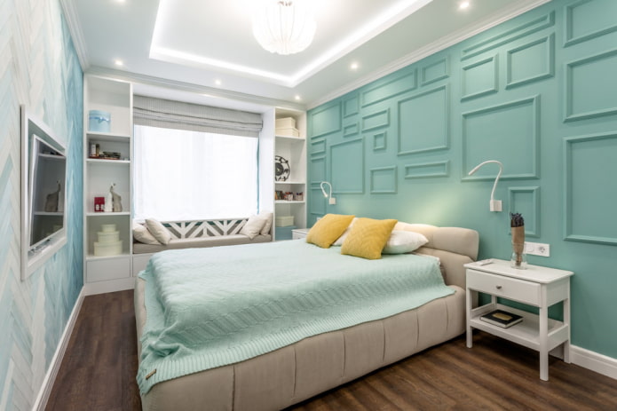 bed with soft trim