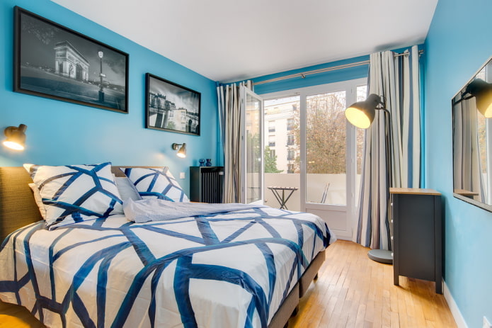 blue bedroom interior design