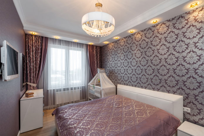 lighting in the bedroom in a Khrushchevka