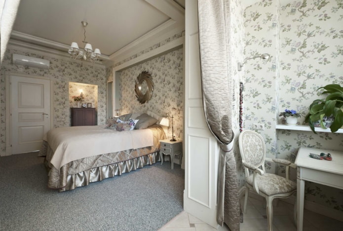 zoning a bedroom in a Khrushchevka