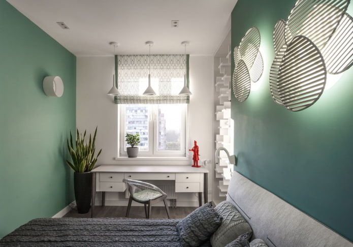 study in a bedroom in a Khrushchevka