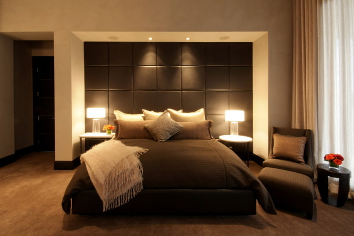 beige and brown bedroom interior