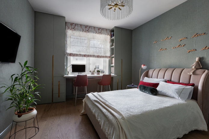 furniture of a gray bedroom
