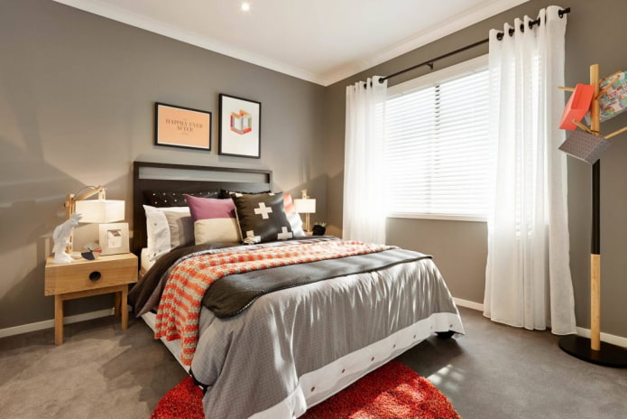 gray bedroom interior design