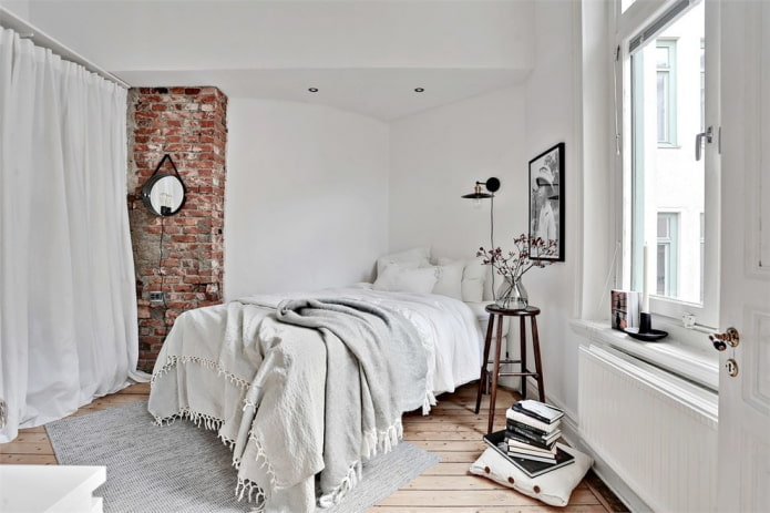 small bedroom with big window