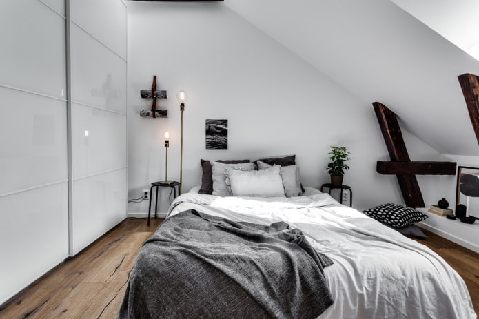 bedside tables in the form of stools